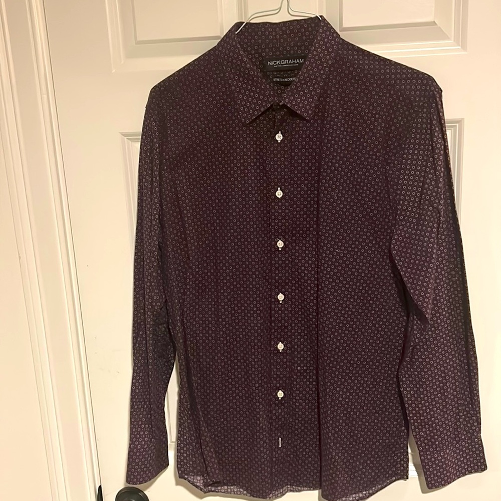Button down dress shirt   stretch modern fit